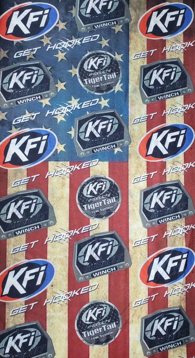 KFI FM-CLR Face Mask Flag w/Logo