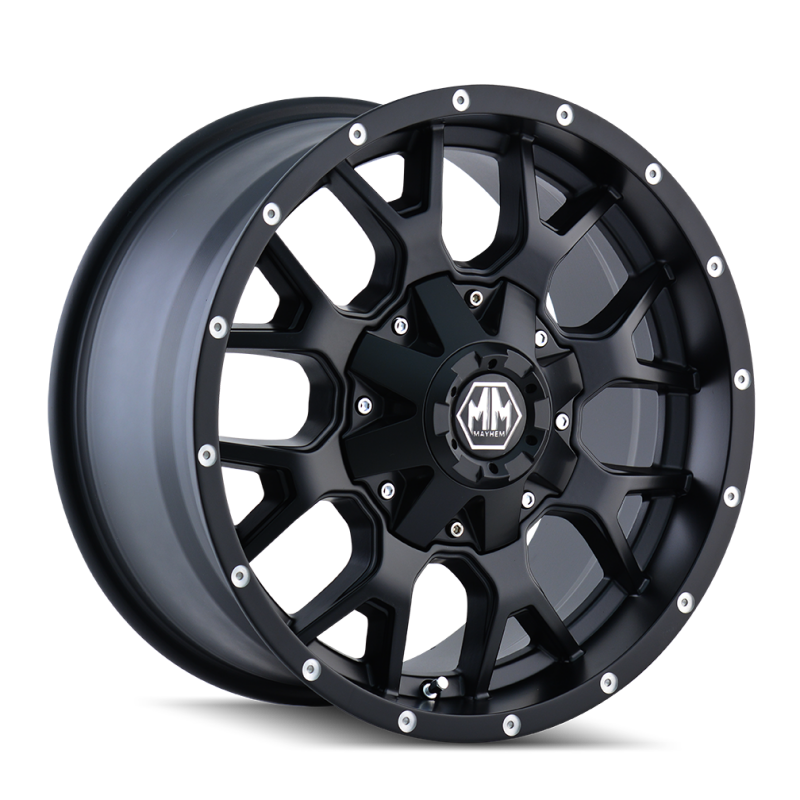 Mayhem 8015-7970MB 8015 Warrior 17x9 / 8x170 BP / -12mm Offset / 125.2mm Hub Matte Black Wheel