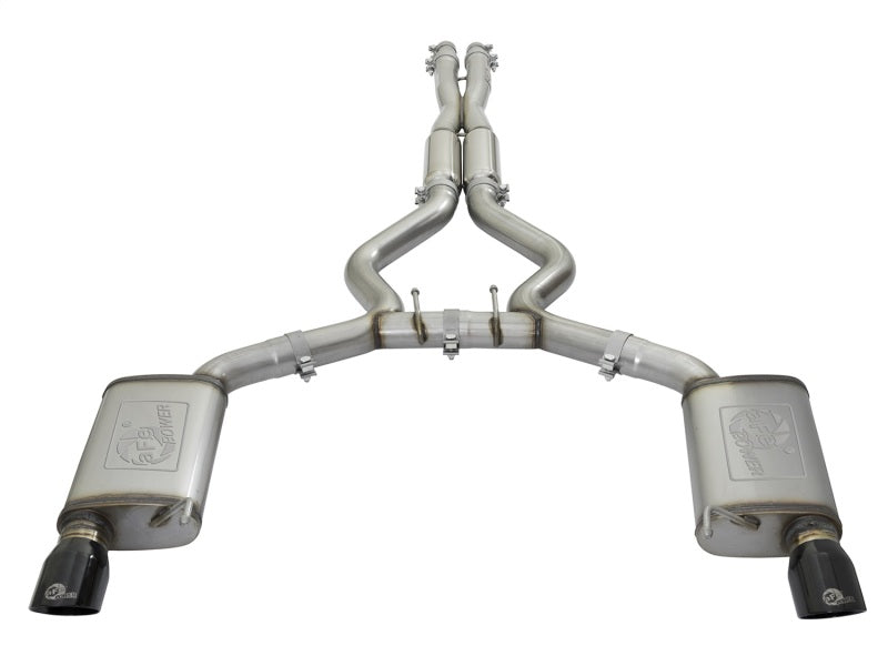 AFE 49-33087-B rce XP 3in 304 SS Loud Tone Cat-Back w/ Black Tips 15-17 fits Fo