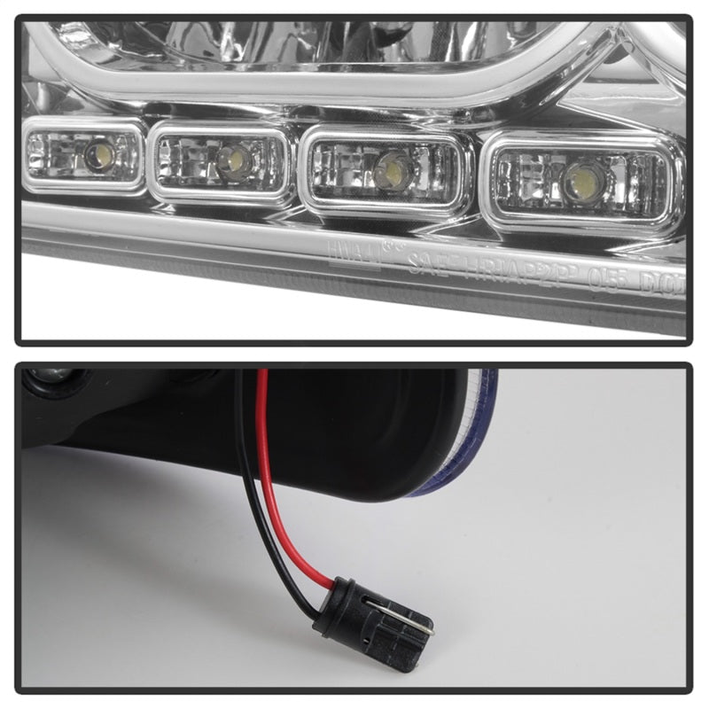 5017628 Xtune fits Dodge 06-10 Charger 1Pc LED Crystal Headlights Chrome HD-ON