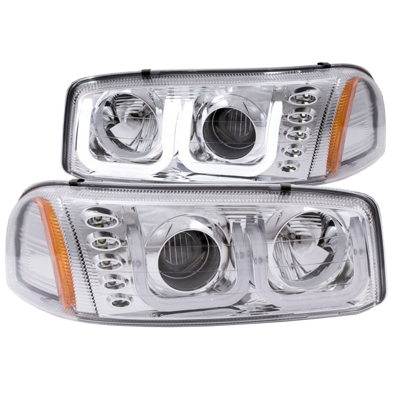 ANZO 111304 1906 Gmc Sierra 1500 Projector Headlights w/ U-Bar Chrome