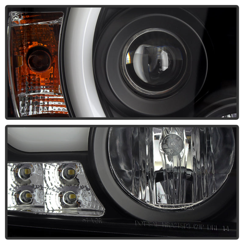 Spyder 5080523 fits GMC 14-16 Sierra Projector Headlights Light Bar DRL Black P