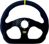 OMP OD0-1990-071 Superquadro Steering Wheel - Small Spokes - Suede (Black)