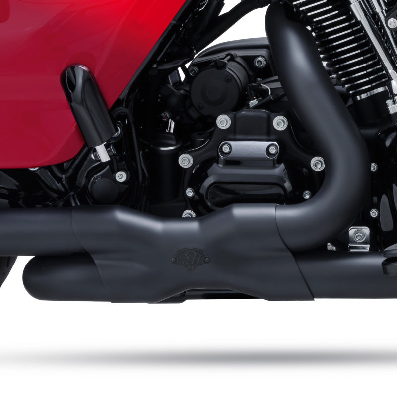 Vance 46332 & Hines HD Dresser 09-16 Power Duals Black PCX Header Exhaust