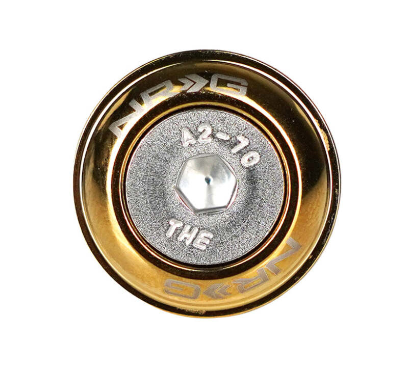 NRG FW-100CG Fender Washer Kit w/ Rivets For Plastic (Chrome Gold) - Set of 10