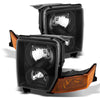 9023231 Xtune fits Jeep 06-10 Commander Crystal Headlights Black HD-JH-JCOM06-