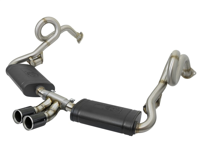 AFE 49-36415-C rce-Xp 2in 304 SS Cat-Back Exhaust w/Carbon Fiber Tips 13-16 fit