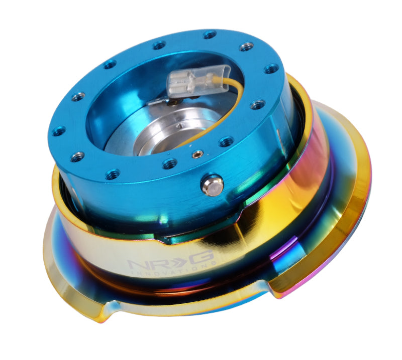 NRG SRK-280NB-MC Quick Release Gen 2.8 - New Blue Body / Neochrome Ring