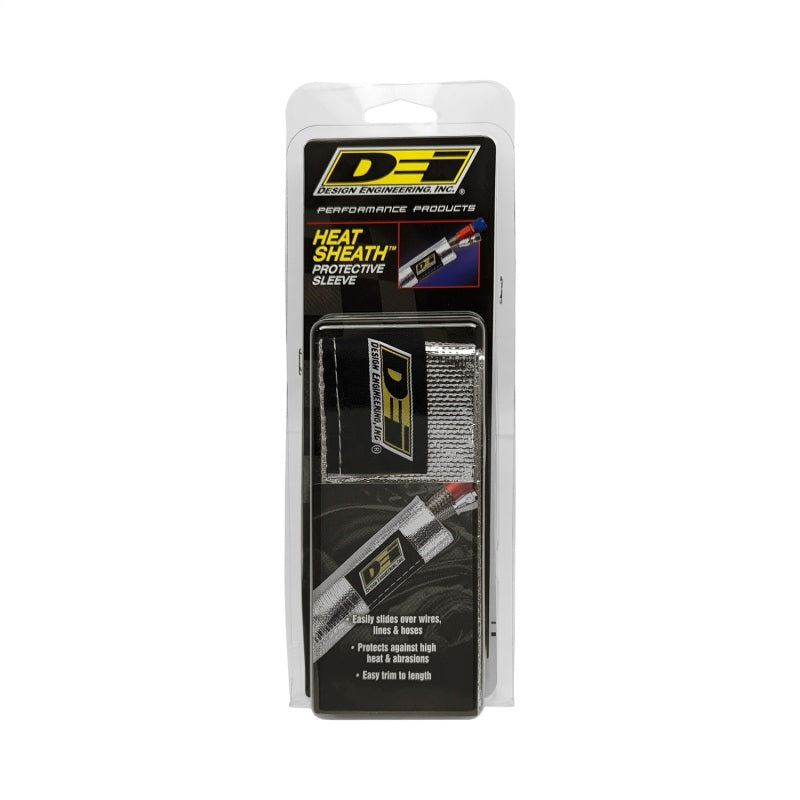DEI  10419 Heat Sheath 1in x 3ft - Aluminized Sleeving - Sewn Edge
