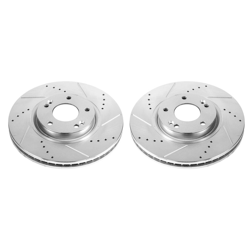 PowerStop fits Hyundai 06-11 Azera Front Evolution Drilled & Slotted Rotors -
