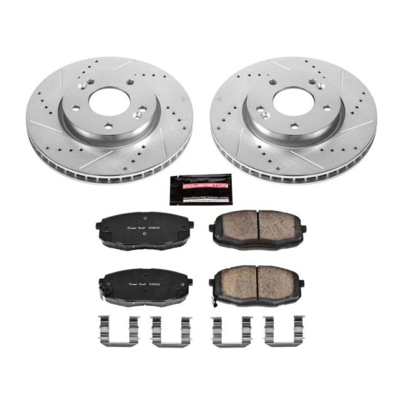 PowerStop K5911 fits Kia 10-13 Forte Front Z23 Evolution Sport Brake Kit