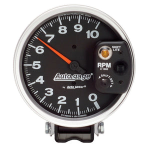 AutoMeter 233903 Autometer AutoGage 5in / 10k RPM / Pedestal Mount Black Tachometer w/ Shift Light