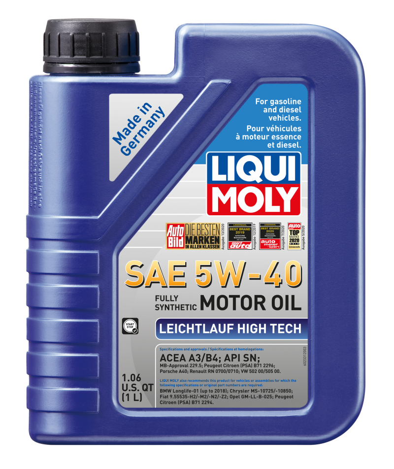 LIQUI MOLY 2331 1L Leichtlauf (Low Friction) High Tech Motor Oil SAE 5W40