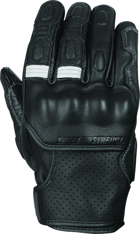 Speed and Strength 892327 Twist of Fate Leather Gloves Black/White - Large