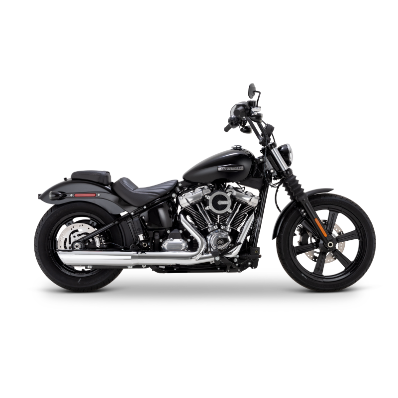 Vance and Hines 16750 Vance & Hines 2025+ HD Softail Twin Slash 4in Round Chrome Slip-On Exhaust