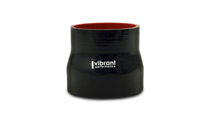 Vibrant 19748 I.D. x 4.250in I.D. x 4.5in Long 4 Ply Gloss Black Silicone Trans