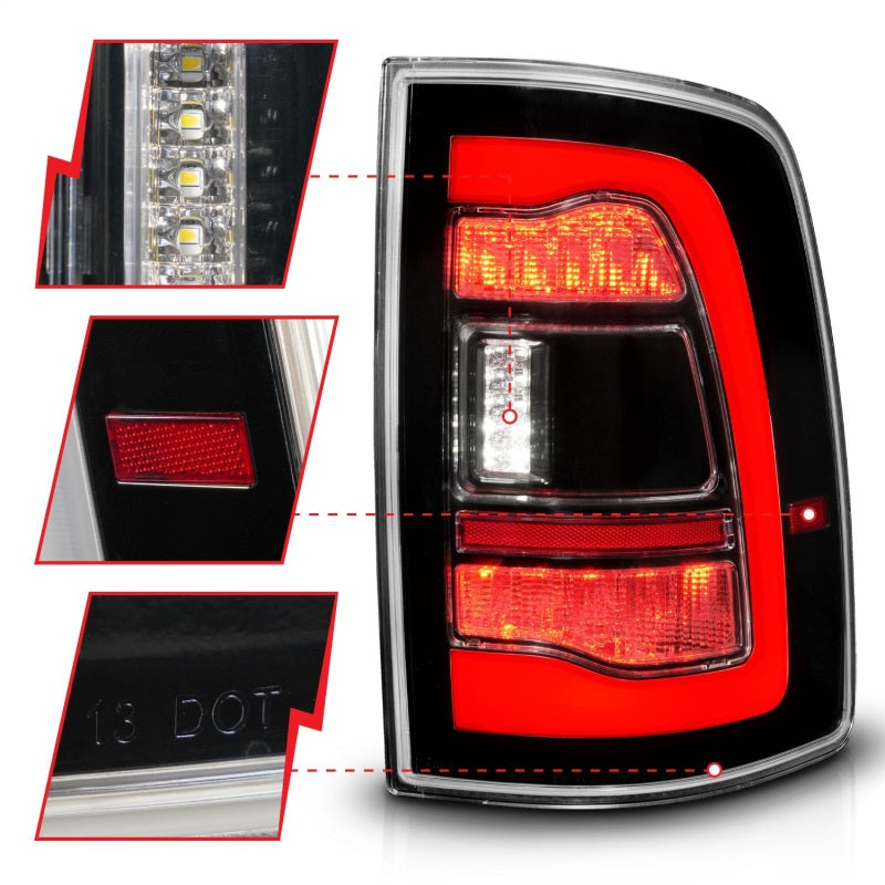 ANZO 311469 fits Dodge 09-18 Ram 1500 Sequential LED Taillights Black