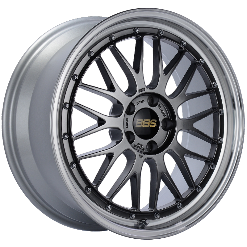 BBS LM249DBPK LM 19x8.5 5x112 ET48 Diamond Black Center Diamond Cut Lip Wheel -82mm PFS/Clip Required