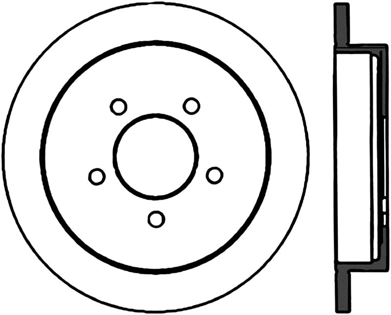Stoptech 126.65085CSR Power Slot 01-03 Ford F150 5 Lug Rear Right Slotted CRYO Rotor