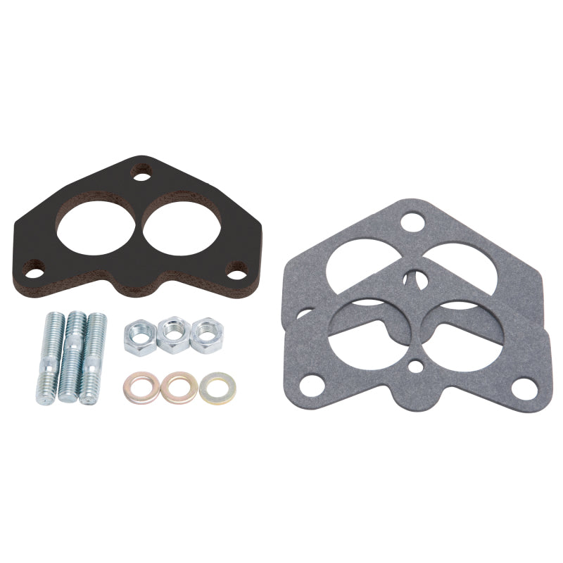 Edelbrock 8751 Carb Spacer Kit 3-Bolt 94 Series Carburetor Black Laminate Fiber