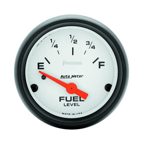 AutoMeter 5714 Autometer Phantom 52mm Short Sweep Electric Fuel Level Gauge