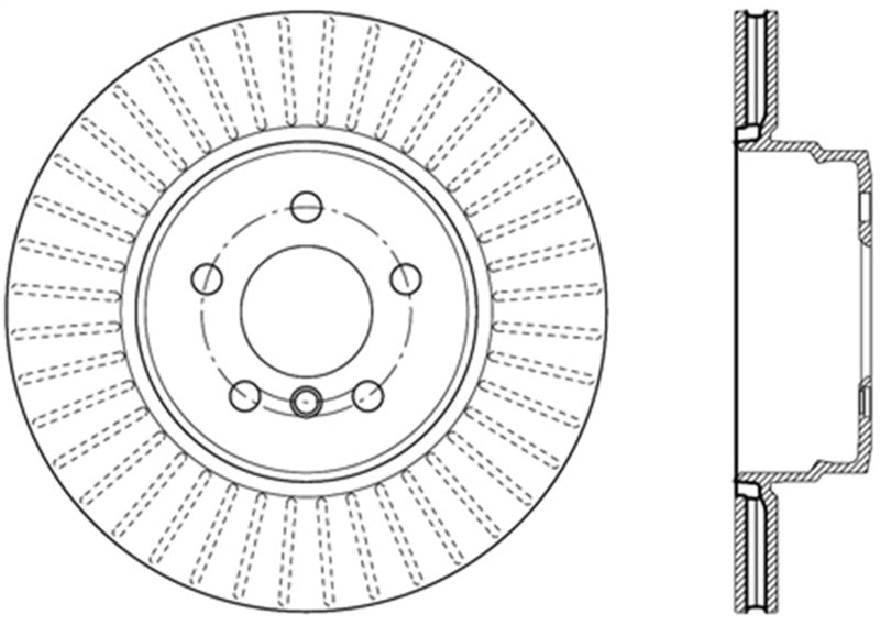 Stoptech 127.34095CR 07-18 BMW X5 / 08-19 BMW X6 SportStop Cryo Drilled & Slotted Rotor - Rear Right
