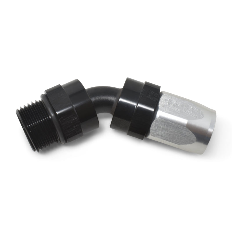 Russell 612423 Performance -10 AN Black Male SAE Port to -8 Hose 90 Degree (-10 Port 7/8in-14 Thread)