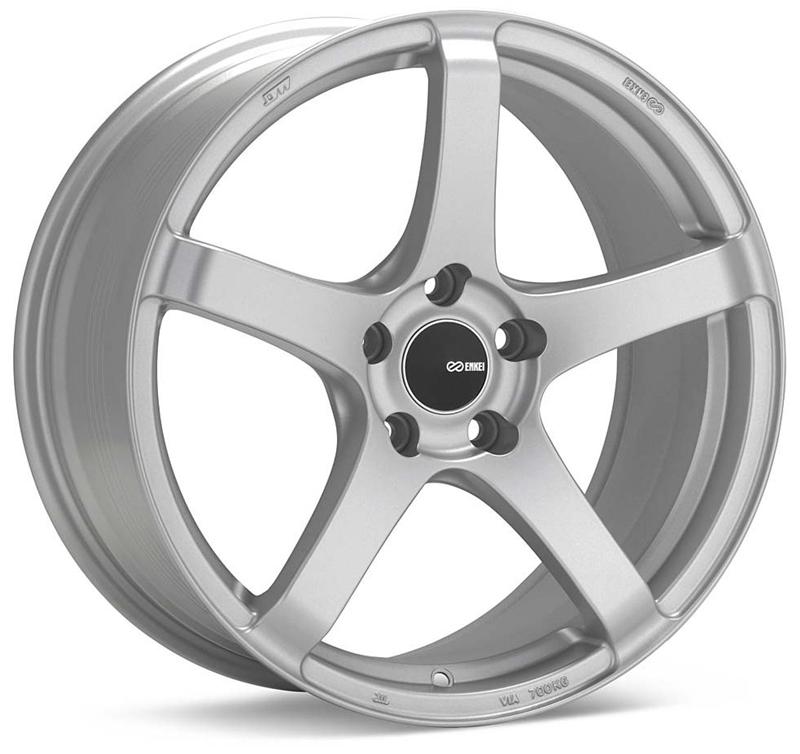 Enkei 476-880-4435SP KOJIN 18x8 35mm Inset 5x112 Bolt Pattern 72.6mm Bore Dia Matte Silver Wheel