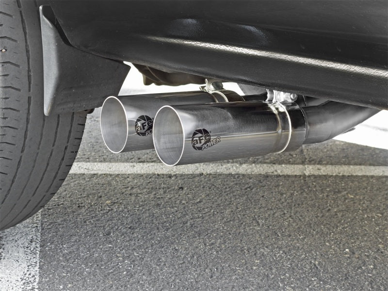 AFE 49-44070-P Series CB Middle-Side Exit SS Exhaust w/ Polished Tips 09-16 fit