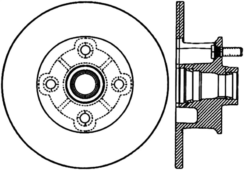 Stoptech 126.62010CSR 63-82 Chevrolet Corvette Cryo Slotted Front Right Sport Brake Rotor