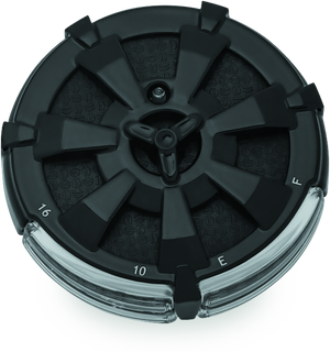 Kuryakyn 7383 Kuryakyn Alley Cat Fuel & Battery Gauge Gloss Black