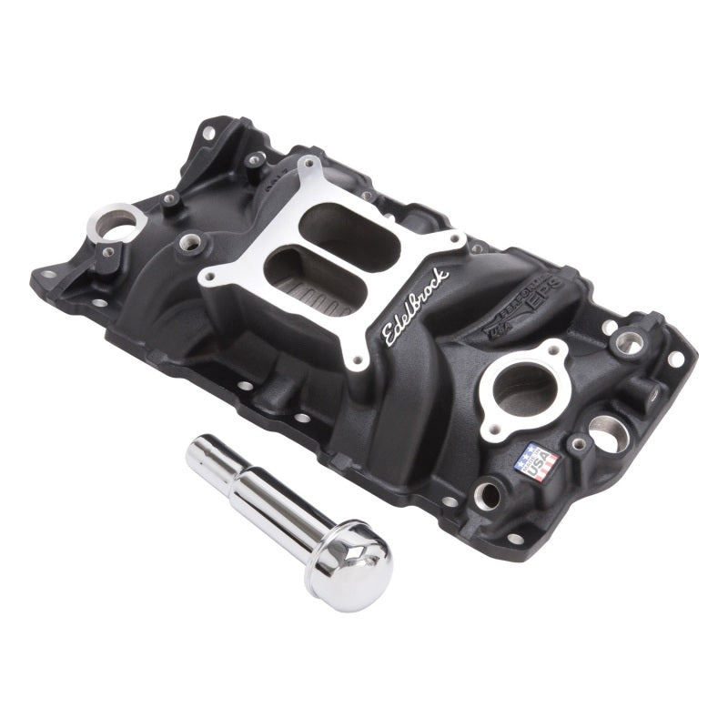Edelbrock 27033 Intake Manifold Perf Eps fits SBC w/ Oil Fill Tube and Breather Black