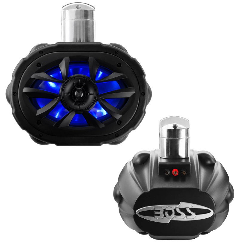 Boss fits Audio MRWT69RGB Systems 6 x 9In ATV UTV Marine Waketower Stereo Speakers - RGB Illumination