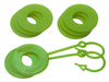 Daystar KU70060FG Fluorescent Green D Ring fits Isolator w/Lock Washer Kit