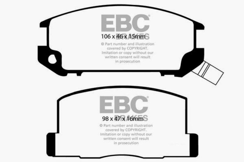 EBC DP2602 fits Toyota 85-90 MR2 1.6 Greenstuff Rear Brake Pads