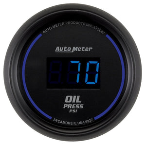 AutoMeter 6927 Autometer Cobalt Digital 52.4mm Black 0-100psi Oil Pressure Gauge