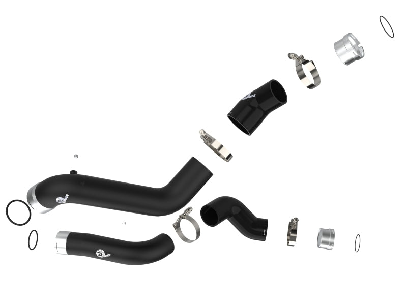 AFE 46-20424-B unner Black Intercooler Hot & Cold Side Tubes Combo 19-20 fits G