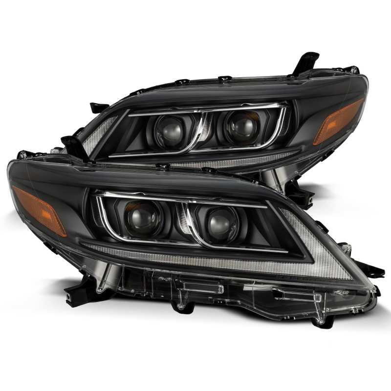 AlphaRex 880764 fits Toyota 11-21 Sienna PRO-Series Proj Headlights Plank Style Black w/Seq Signal/DRL