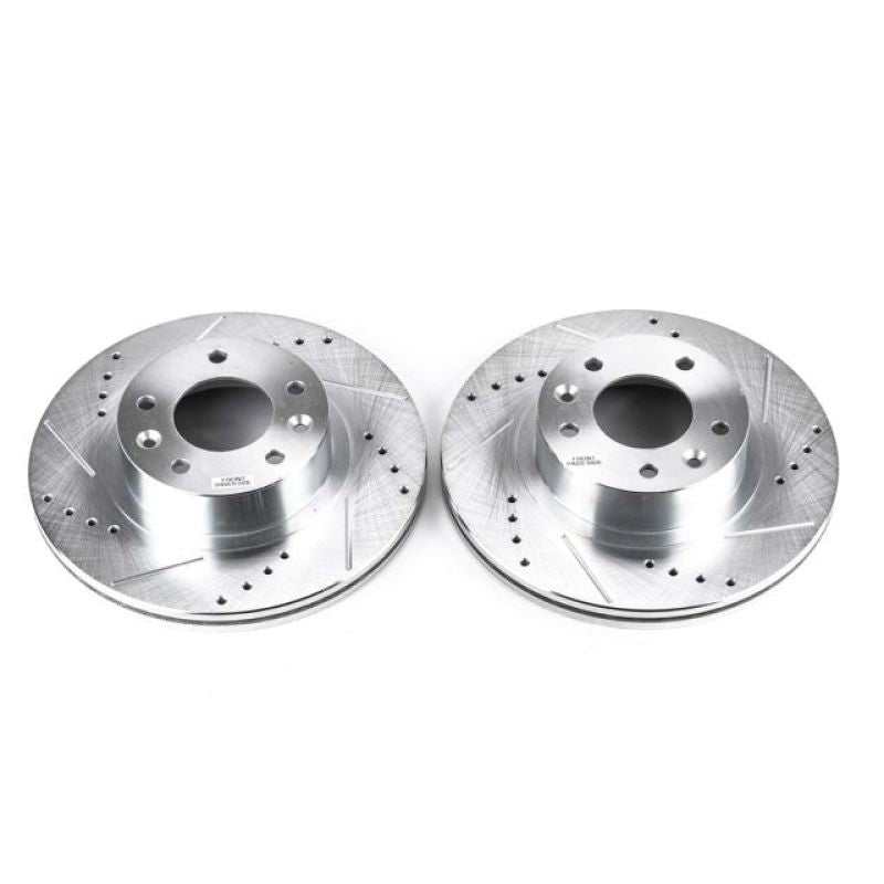 PowerStop fits Mazda 93-95 RX-7 Front Evolution Drilled & Slotted Rotors - Pair