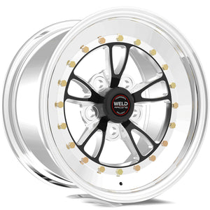 Weld 793B-58206 Full Throttle 15x8 / 5x4.5 BP / 3.5in. BS Black Wheel - Polis
