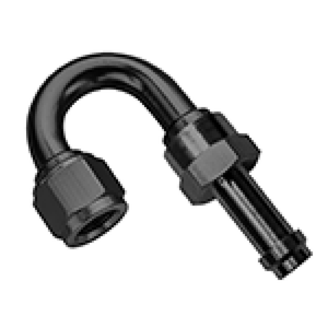 Fragola 751806-BL -6AN 180 Degree EZ Street Hose End Black