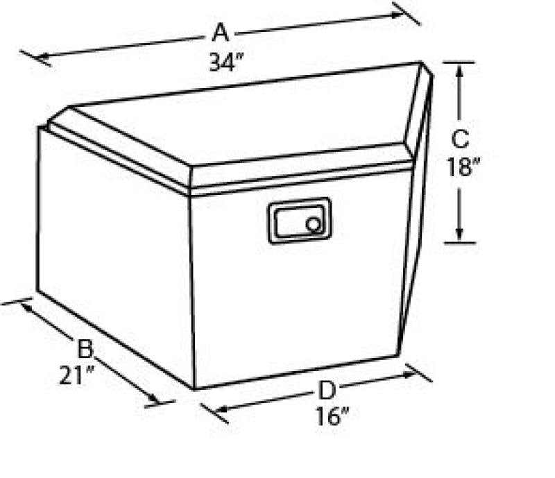 Tradesman 76220 Steel Trailer Tongue Storage Box (16in.) - Black