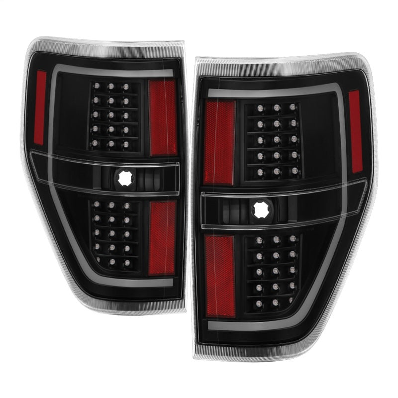 xTune 9042188 09-14 fits Ford F-150 Light Bar LED Tail Lights - Black (ALT-JH-F