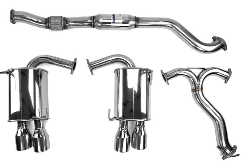 Invidia HS15STIG2T 15+ fits Subaru STI 4Dr Q300 Single Layer Titanium Burnt Quad