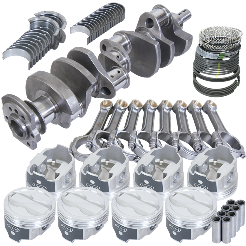 Eagle 13324000 fits Chevy 350 3.750in Crank 5.700in I-Beam Rods -18cc 4.000in Pistons Rotating Assembly