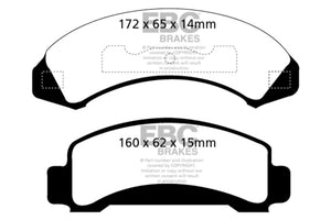 EBC UD387 87-88 fits Ford Aerostar 2.3 Ultimax2 Front Brake Pads