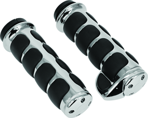 Kuryakyn 6228 Kuryakyn Premium ISO Grips With Throttle Boss Throttle-By-Wire Chrome