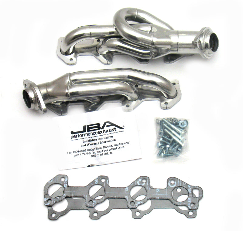 JBA 1949S-1JS fits Dodge 02-03 Ram 4.7L PowerTech 1-1/2in Primary Silver Ctd Cat4Ward Header