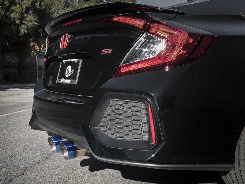 AFE 49-36621-L  3in 304 SS Cat-Back Exhaust System w/ Blue Tips 2017+ fits Hond