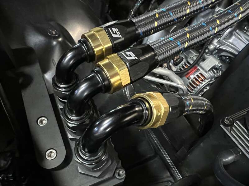 GReddy 12850400 AN04 REUSABLE HOSE NYLON BRAIDED BLACK/GOLD/BLUE (PRICE PER FOOT
